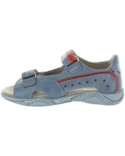 Collapsed ankles boys blue leather sandals 