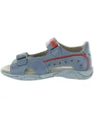 Collapsed ankles boys blue leather sandals 