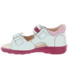 Girls white orthopedic sandals with closed heel