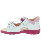 Girls white orthopedic sandals with closed heel