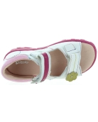Girls white orthopedic sandals with closed heel