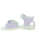 Soft purple leather profiled girls sandals
