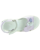 Soft purple leather profiled girls sandals