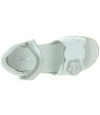 White leather closed toe girls sandals weak ankles 