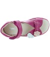 Pink leather orthopedic ankle sandals for girls
