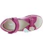 Pink leather orthopedic ankle sandals for girls