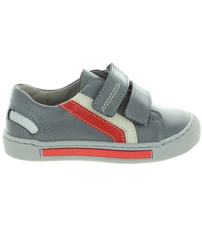 Leather boys European gray shoes