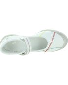 White leather ankle shoes for girls ortho arch