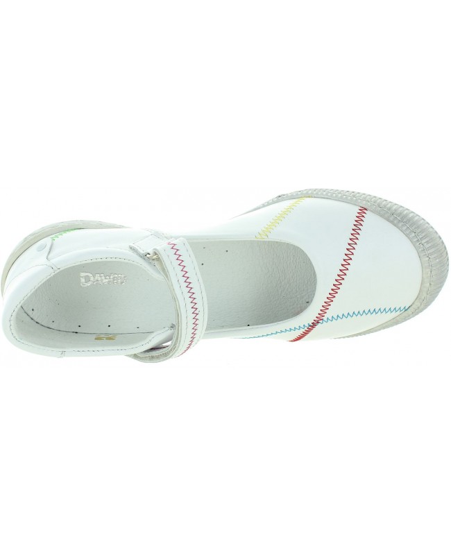 Shoes for girls ortho arch in white leather 