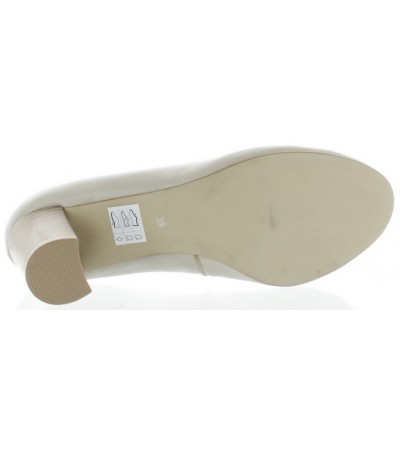Low heel fashion heels for women in beige 