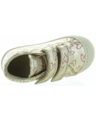 Sneakers with flexible soles for gym in gold leather 
