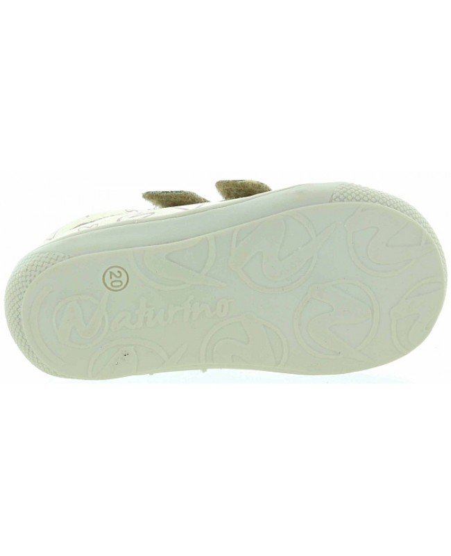 Sneakers with support in gold leather 