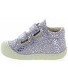 Purple leather sneakers orthopedic for toddlers 