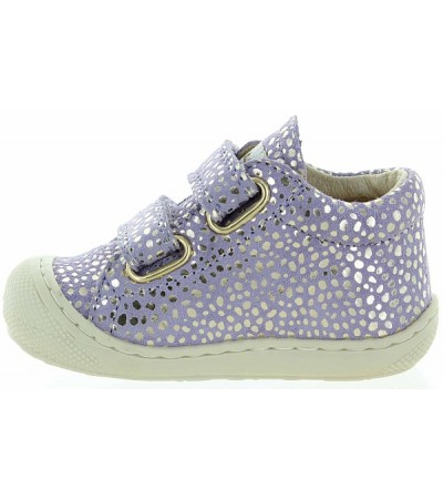 Purple leather sneakers orthopedic for toddlers 