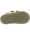 Beige natural leather soft shoes for new walkers 