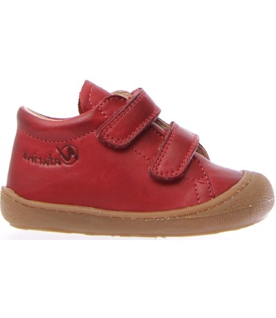 Red leather boots for child with ortho support 