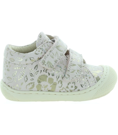 Rose leather soft sneakers for girls
