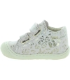 Rose leather soft sneakers for girls