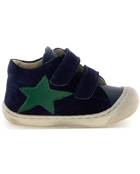 Navy boys soft leather shoes with softer soles 