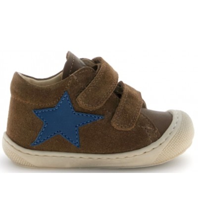 Walking sneakers baby boy in brown