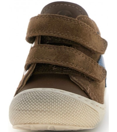 Walking sneakers baby boy in brown