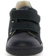 European boys wide black shoes with arches