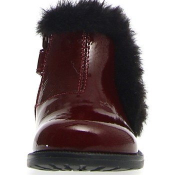 Toddler dress boots in burgundy leaather 