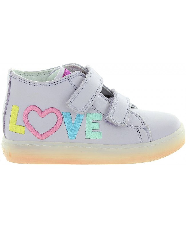 Sneakers for toddlers in purple leather 