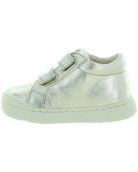Silver sneakers for girls with flexible soles