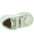 Silver sneakers for girls with flexible soles