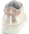 Gold leather ankle sneakers with support 