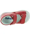 Red leather ankle high sandals for toddler 