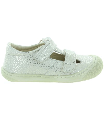 Gold leather ankle supportive girls sandals 