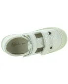 Gold leather ankle supportive girls sandals 