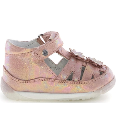 Pink sandals for baby girls first steps 