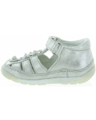 Children silver leather sandals