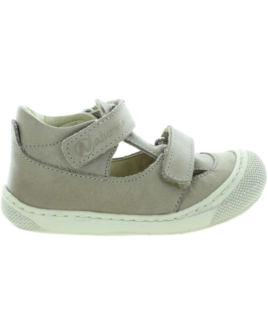 Natural soft beige leather baby shoes 