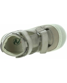 Natural soft beige leather baby shoes 