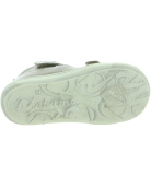 Natural soft beige leather baby shoes 