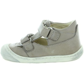 Beige baby baby shoes made with natural leather 