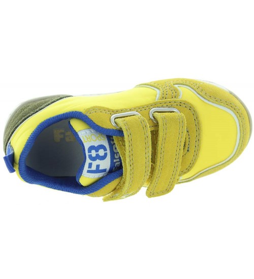Leather high top sneakers from Europe in yellow leather