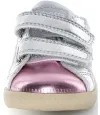 Solft leather silver sneakers for a child