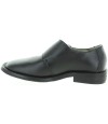 Black leather dress shoes for a boy