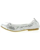 European silver slip on flats for girls 