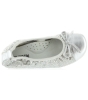 European silver slip on flats for girls 