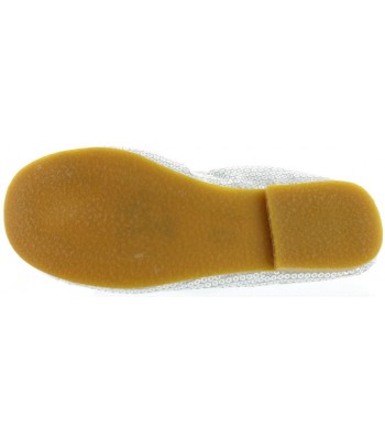 Slip on flats for girls European in silver leather 