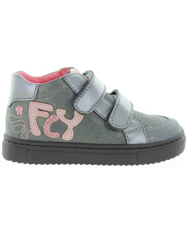 Girls desigjer gray leather boots 