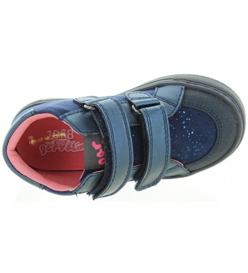 Girls best leather boots in blue leather 