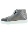 Silver leather ankle boots for a child 