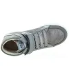 Silver leather ankle boots for a child 
